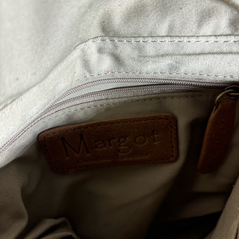 Margot New York Brown Suede Crossbody Bag - Picture 7 of 7